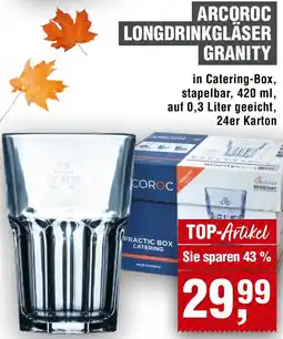 Handelshof Arcoroc longdrinkgläser granity Angebot