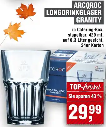 Handelshof Arcoroc longdrinkgläser granity Angebot