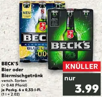 Kaufland BECK'S Bier oder Biermischgetränk Angebot