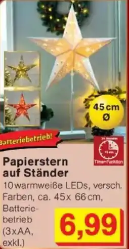 Jawoll Papierstern auf Ständer Angebot