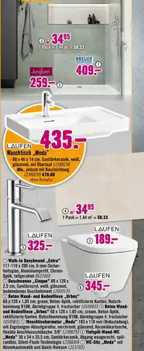 Hornbach Breuer walk-in duschwand „entra“ Angebot