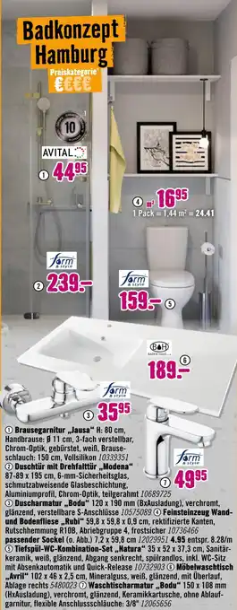 Hornbach Badkonzept hamburg Angebot
