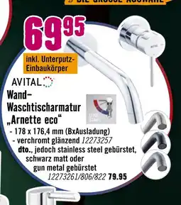Hornbach Avital wand-waschtischarmatur „arnette eco“ Angebot