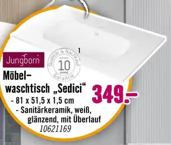 Hornbach Jungborn möbelwaschtisch sedici Angebot
