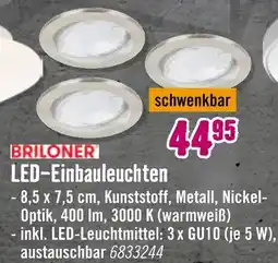 Hornbach Briloner led-einbauleuchten Angebot