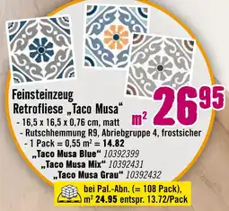 Hornbach Feinsteinzeug retrofliese „taco musa“ Angebot