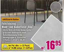 Hornbach Feinsteinzeug wand- und bodenfliese „rubi“ Angebot