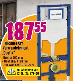 Hornbach Geberit vorwandelement duofix Angebot