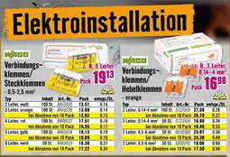 Hornbach Wago verbindungsklemmen/steckklemmen Angebot