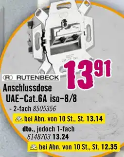 Hornbach Rutenbeck anschlussdose uae-cat.6a iso-8/8 Angebot