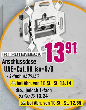 Hornbach Rutenbeck anschlussdose uae-cat.6a iso-8/8 Angebot