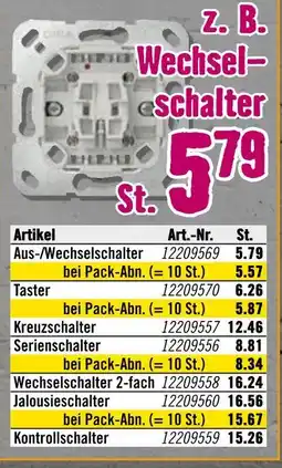 Hornbach Aus-/wechselschalter Angebot