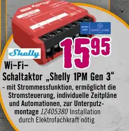 Hornbach Shelly wi-fi-schaltaktor „shelly 1pm gen 3“ Angebot