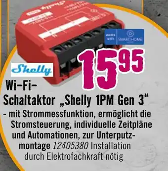 Hornbach Shelly wi-fi-schaltaktor „shelly 1pm gen 3“ Angebot