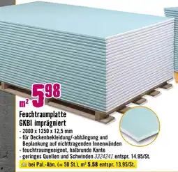 Hornbach Feuchtraumplatte gkbi imprägniert Angebot