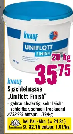 Hornbach Knauf spachtelmasse uniflott finish Angebot
