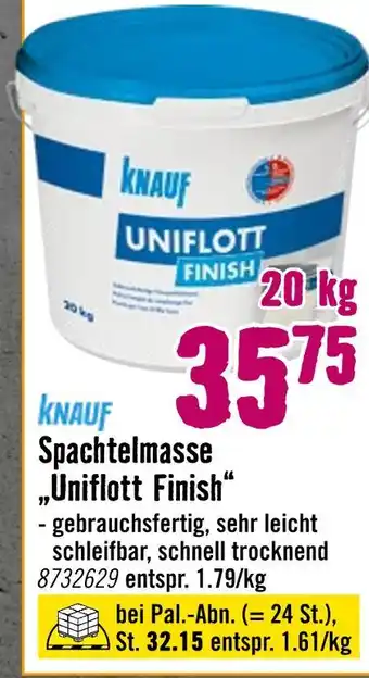 Hornbach Knauf spachtelmasse uniflott finish Angebot