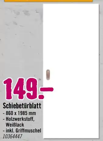 Hornbach Schiebetürblatt Angebot