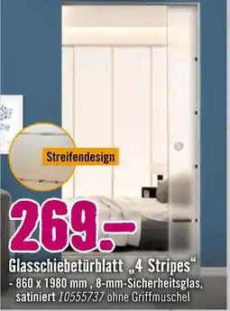Hornbach Glasschiebetürblatt „4 stripes“ Angebot