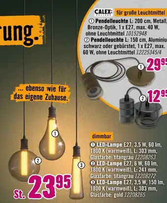 Hornbach Calex pendelleuchte Angebot