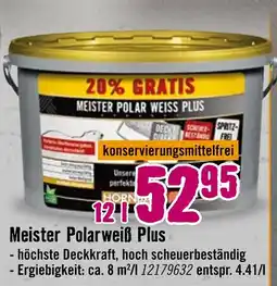 Hornbach Meister polarweiß plus Angebot