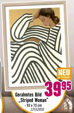 Hornbach Gerahmtes bild „striped woman“ Angebot