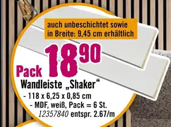 Hornbach Wandleiste „shaker“ Angebot
