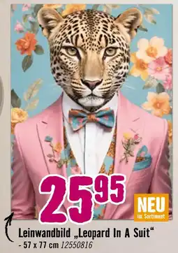 Hornbach Leinwandbild „leopard in a suit“ Angebot