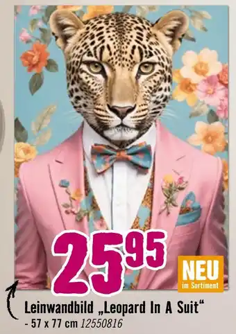 Hornbach Leinwandbild „leopard in a suit“ Angebot