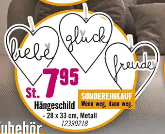 Hornbach Hängeschild Angebot