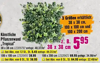 Hornbach Künstliche pflanzenwand 'tropical' Angebot