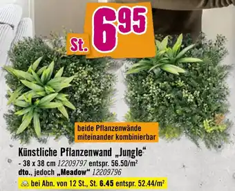 Hornbach Künstliche pflanzenwand jungle Angebot