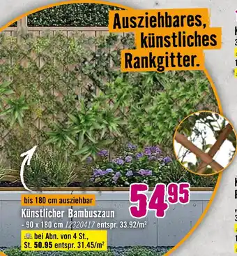 Hornbach Künstlicher bambuszaun Angebot