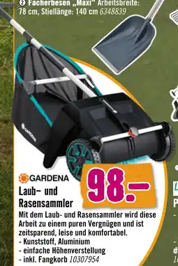 Hornbach Gardena laub- und rasensammler Angebot