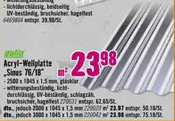 Hornbach Gutta acryl-wellplatte „sinus 76/18“ Angebot
