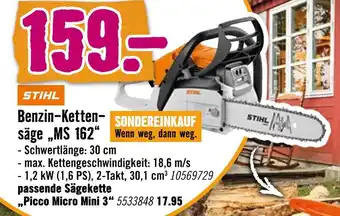 Hornbach Stihl benzin-kettensäge „ms 162“ Angebot