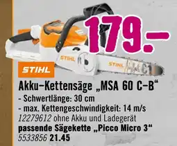 Hornbach Stihl akku-kettensäge „msa 60 c-b“ Angebot