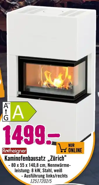 Hornbach Rotheigner kaminofenbausatz „zürich“ Angebot