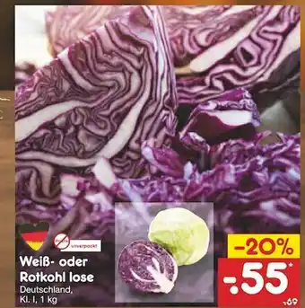 Netto Marken-Discount Weiß Oder Rotkohl Lose Angebot