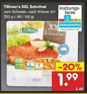 Netto Marken-Discount Tillman's Xxl Schnitzel Angebot