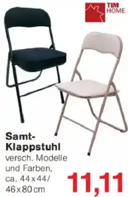 Jawoll TIM HOME Samt- Klappstuhl Angebot