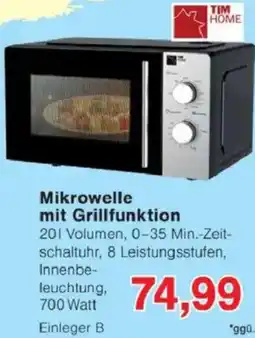 Jawoll TIM HOME Mikrowelle mit Grillfunktion Angebot