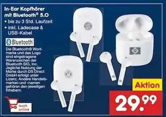 Netto Marken-Discount In-ear Kopfhörer Mit Bluetooth 5.0 Angebot