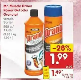 Netto Marken-Discount Mr. Muscle Drano Power Gel Oder Granulat Angebot