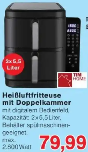 Jawoll Heißluftfritteuse mit Doppelkammer Angebot