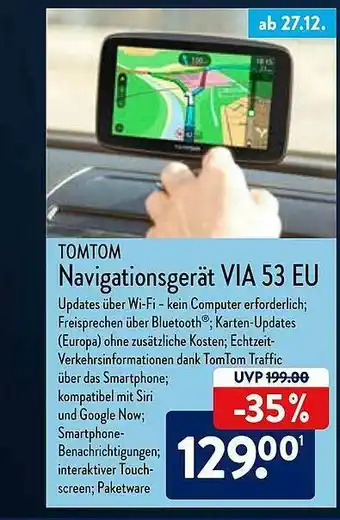 Aldi Nord Tomtom Navigationsgerät Via53eu Angebot