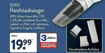 Aldi Nord Quigg Handstaubsauger Angebot