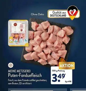 Aldi Nord Meine Metzgerei Puten-fonduefleisch Angebot