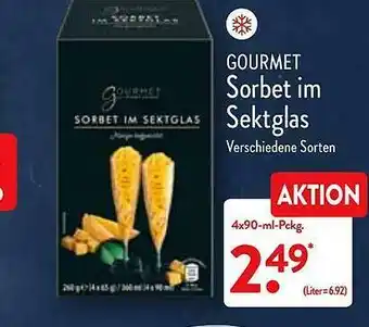 Aldi Nord Gourmet Sorbet Im Sektglas Angebot