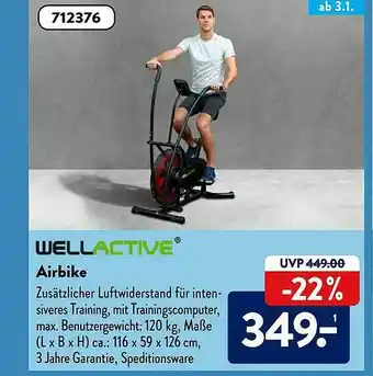 Aldi Süd Wellactive Airbike Angebot